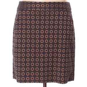 EUC ANN TAYLOR LOFT SUNFLOWER MEDALLION MINI SKIRT
